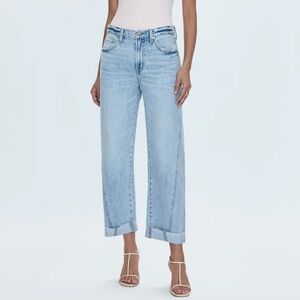 PISTOLA Kacey Mid Rise Cuffed Straight Jeans in Berkeley